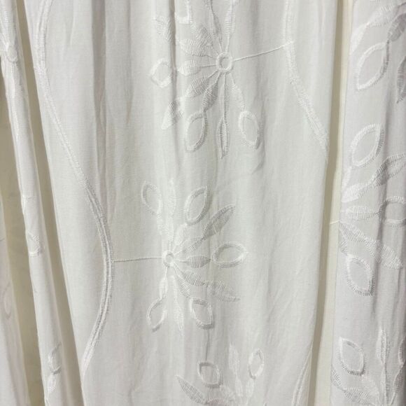 Beyond The Radar Women's Eyelet Midi Wrap Skirt White Large Unlined Embroidery - Picture 10 of 15